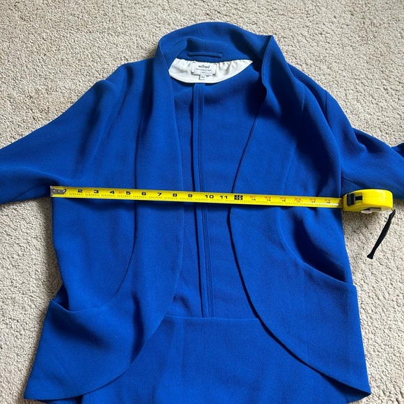 Aritzia Wilfred Open Front Jacket Blazer - Size 6 Royal Blue - Picture 2 of 6